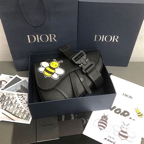 dior x kaws saddle bag